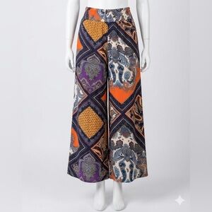 Meg & Margot Boho Paisley Wide Leg Palazzo Pants Women’s Small